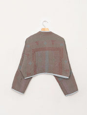 The Kaira Cropped Quilted Saami Kantha Jacket