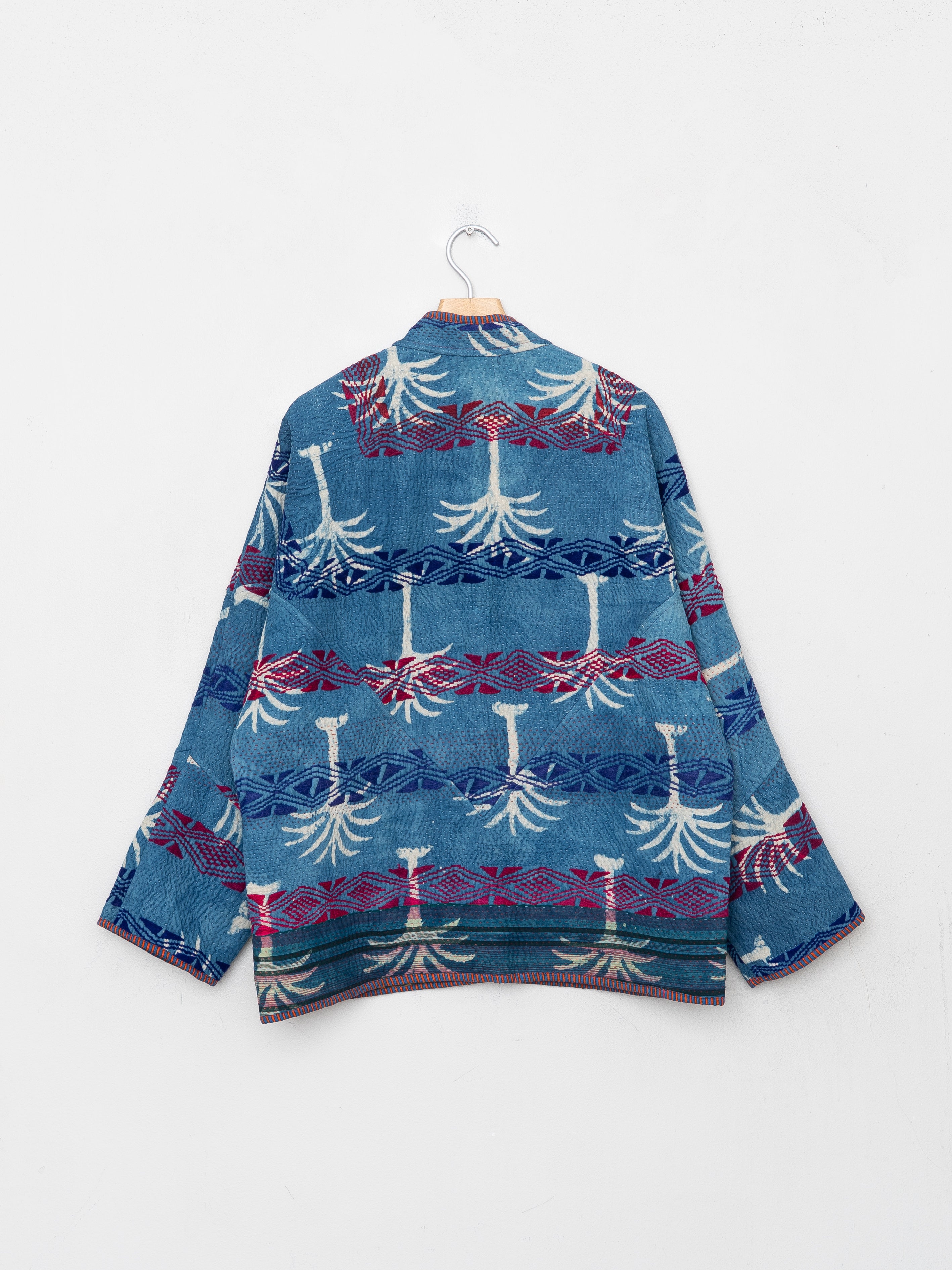 The Ladhiya Quilted Indigo Kantha Jacket