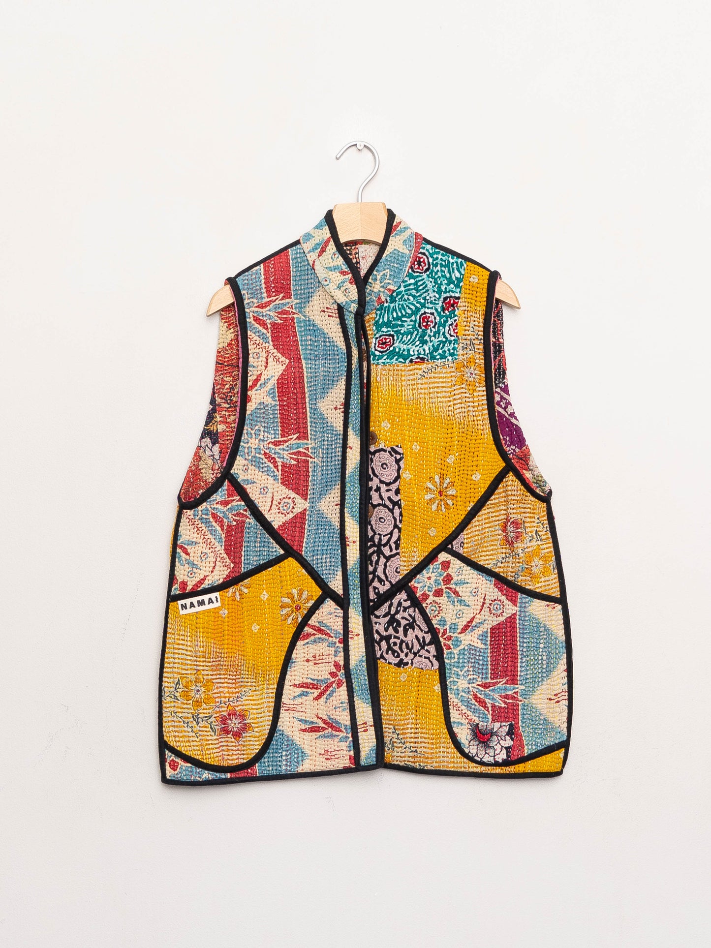 The Ladhiya Quilted Patchwork Kantha Vest