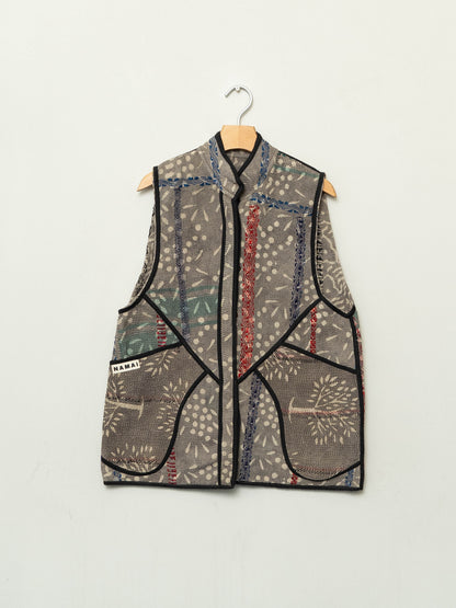 The Ladhiya Quilted Plant Dyed Kantha Vest