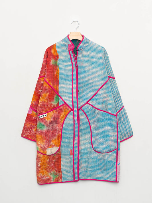 The Sai Quilted Patchwork Kantha Coat