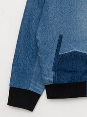 The Veda Denim Bomber Jacket - Small