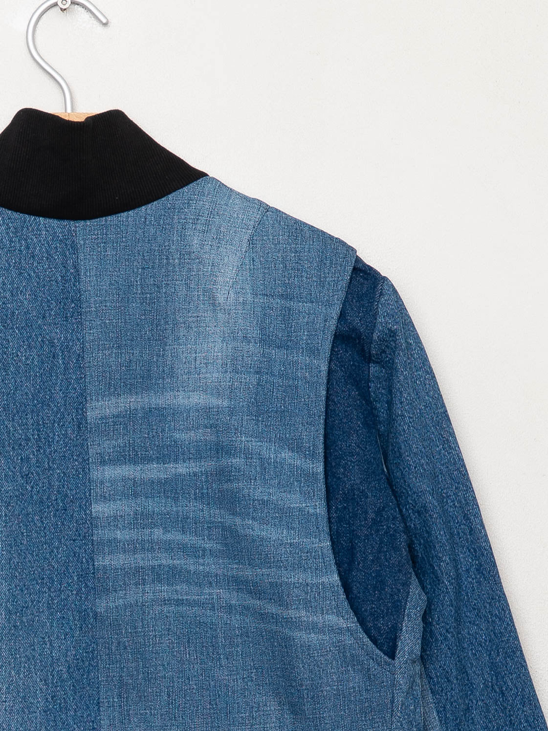 The Veda Denim Bomber Jacket - Small