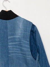 The Veda Denim Bomber Jacket - Small