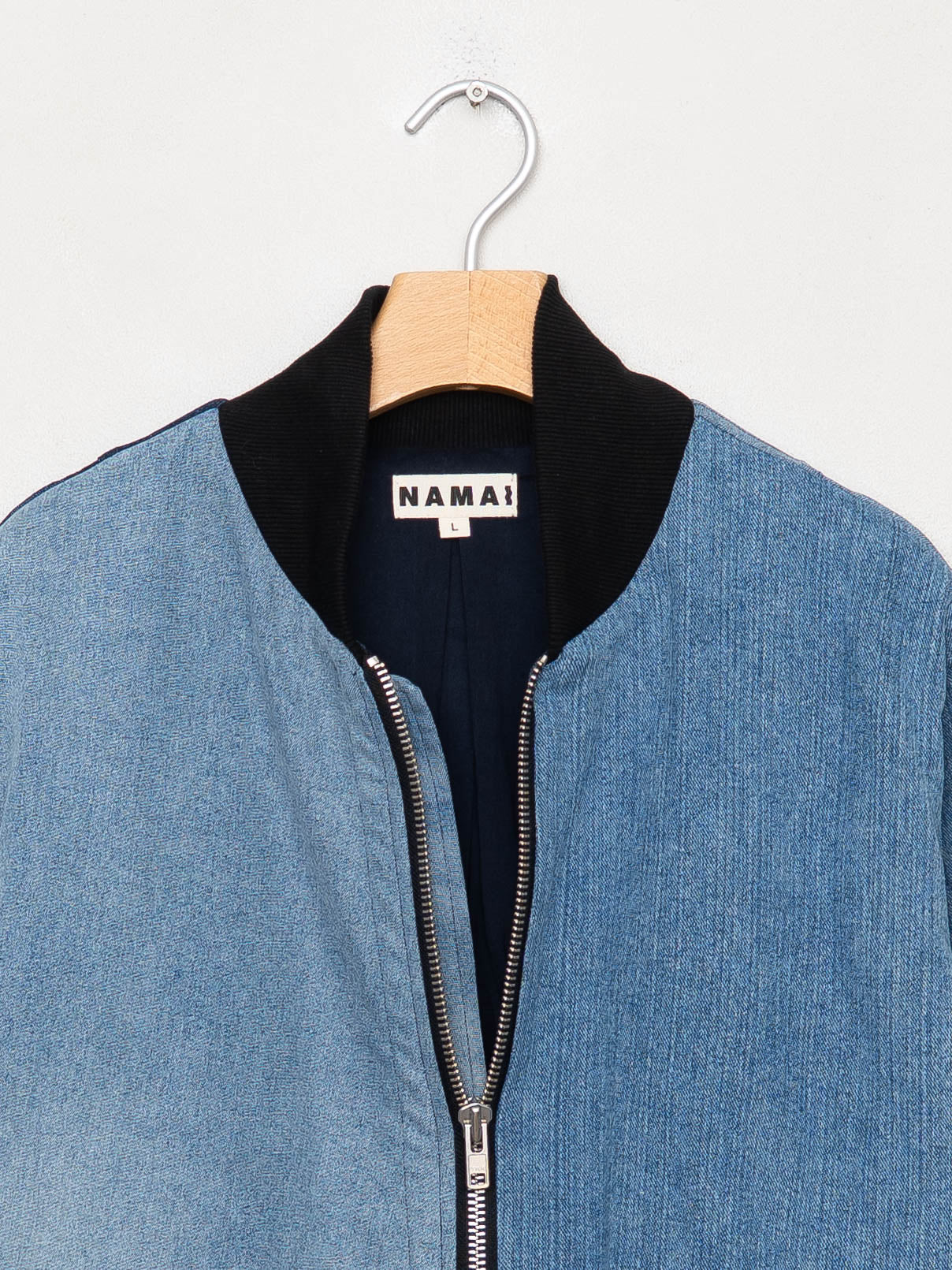The Veda Denim Bomber Jacket - Large
