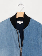 The Veda Denim Bomber Jacket - Large