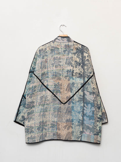 The Narmada Quilted Patchwork Kantha Jacket