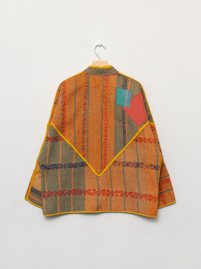 The Ladhiya Quilted Patchwork Kantha Jacket