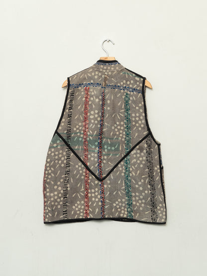 The Ladhiya Quilted Plant Dyed Kantha Vest