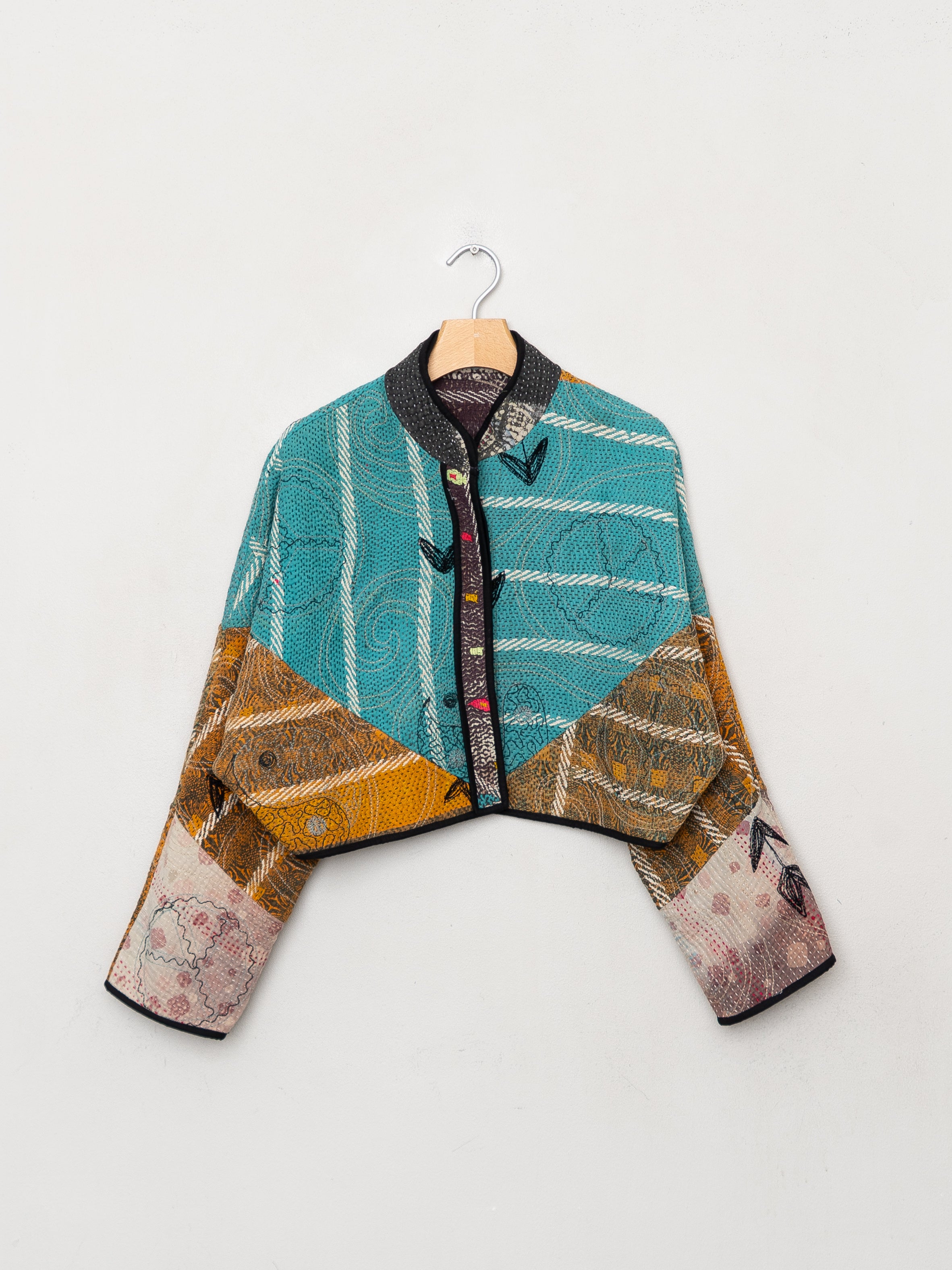The Kaira Cropped Suzani Quilted Kantha Jacket Wholesale