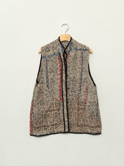 The Ladhiya Quilted Plant Dyed Kantha Vest