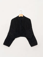 The Kaira Cropped Quilted Saami Kantha Jacket