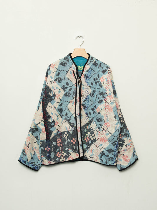 The Ladhiya Quilted Patchwork Kantha Jacket