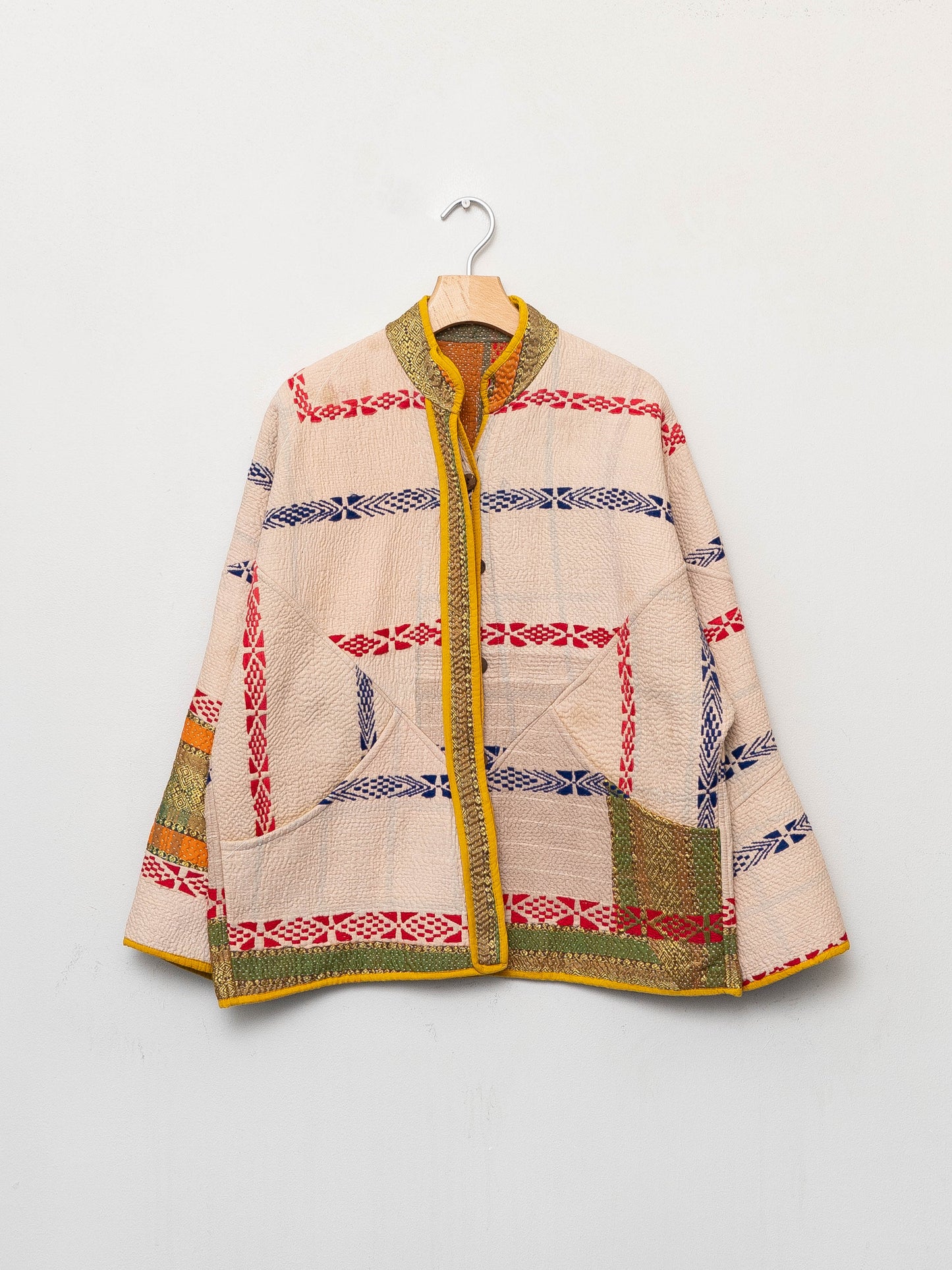 The Ladhiya Quilted Patchwork Kantha Jacket