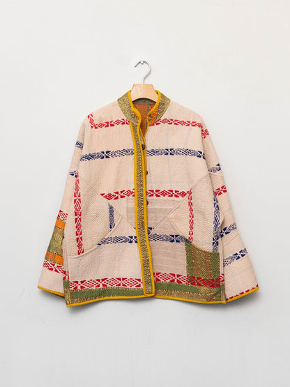 The Ladhiya Quilted Patchwork Kantha Jacket