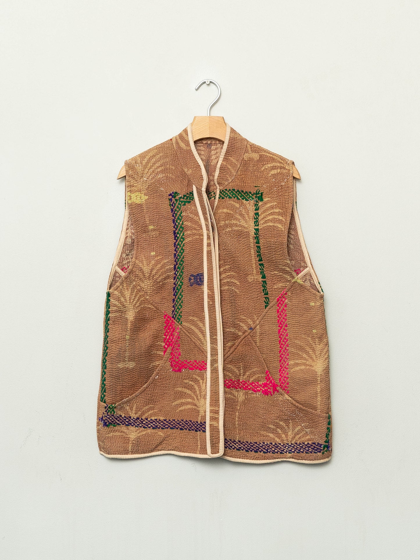 The Ladhiya Quilted Plant Dyed Kantha Vest