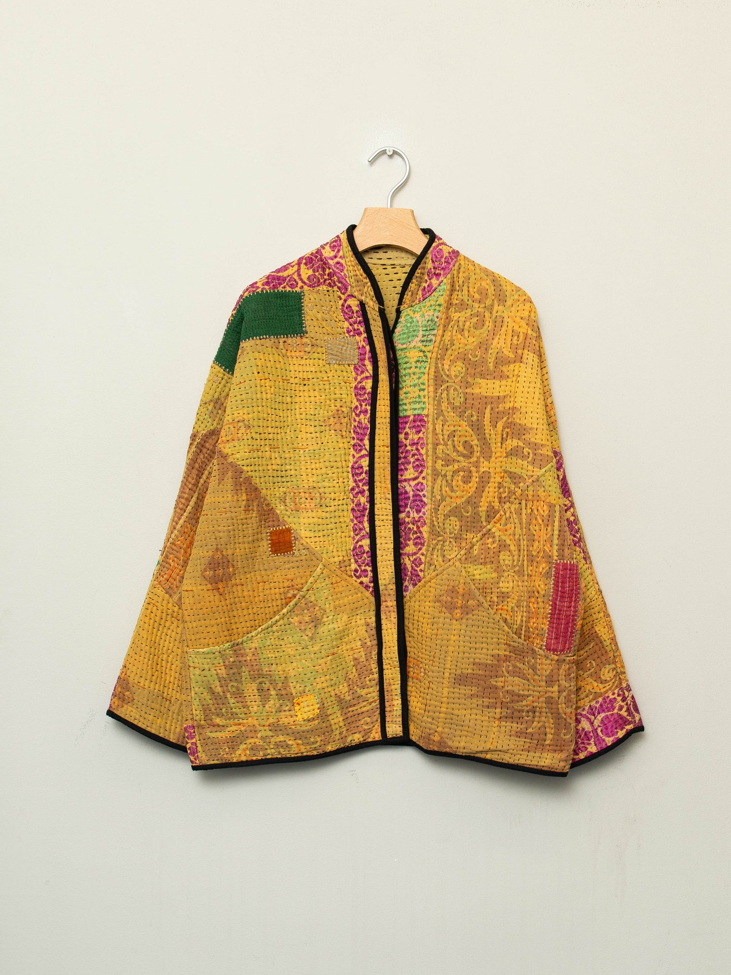 The Ladhiya Quilted Patchwork Kantha Jacket