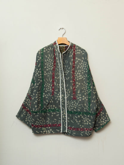 The Ishani Quilted Plant Dyed Kantha Jacket