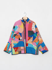 The Ladhiya Quilted Patchwork Kantha Jacket