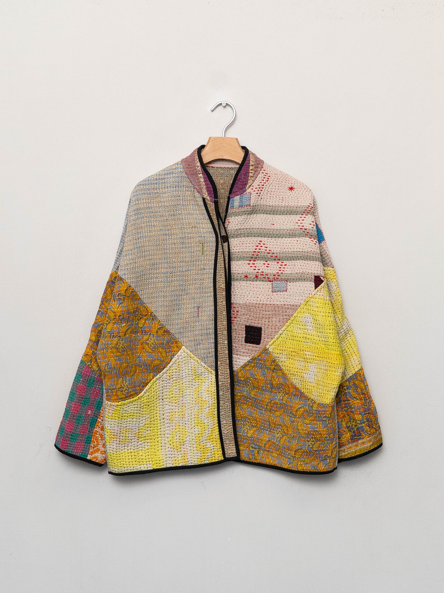 The Ladhiya Quilted Patchwork Kantha Jacket