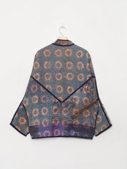 The Ishani Quilted Indigo Kantha Jacket