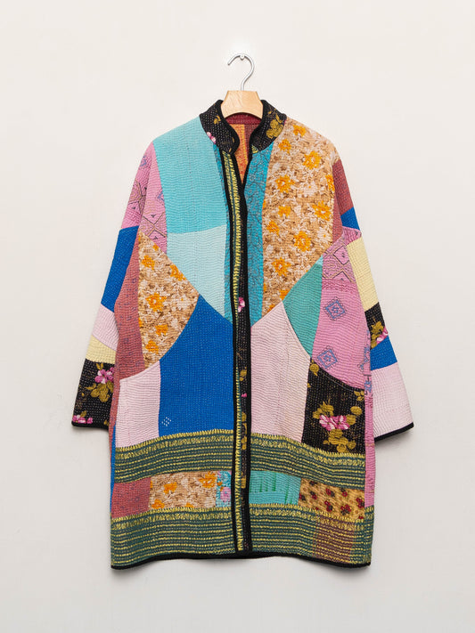 The Sai Quilted Patchwork Kantha Coat Wholesale