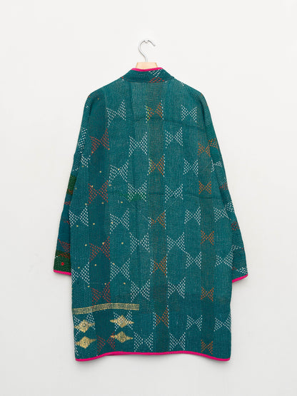 The Sai Quilted Patchwork Kantha Coat