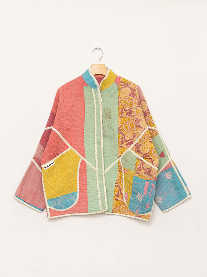 The Ladhiya Quilted Patchwork Kantha Jacket