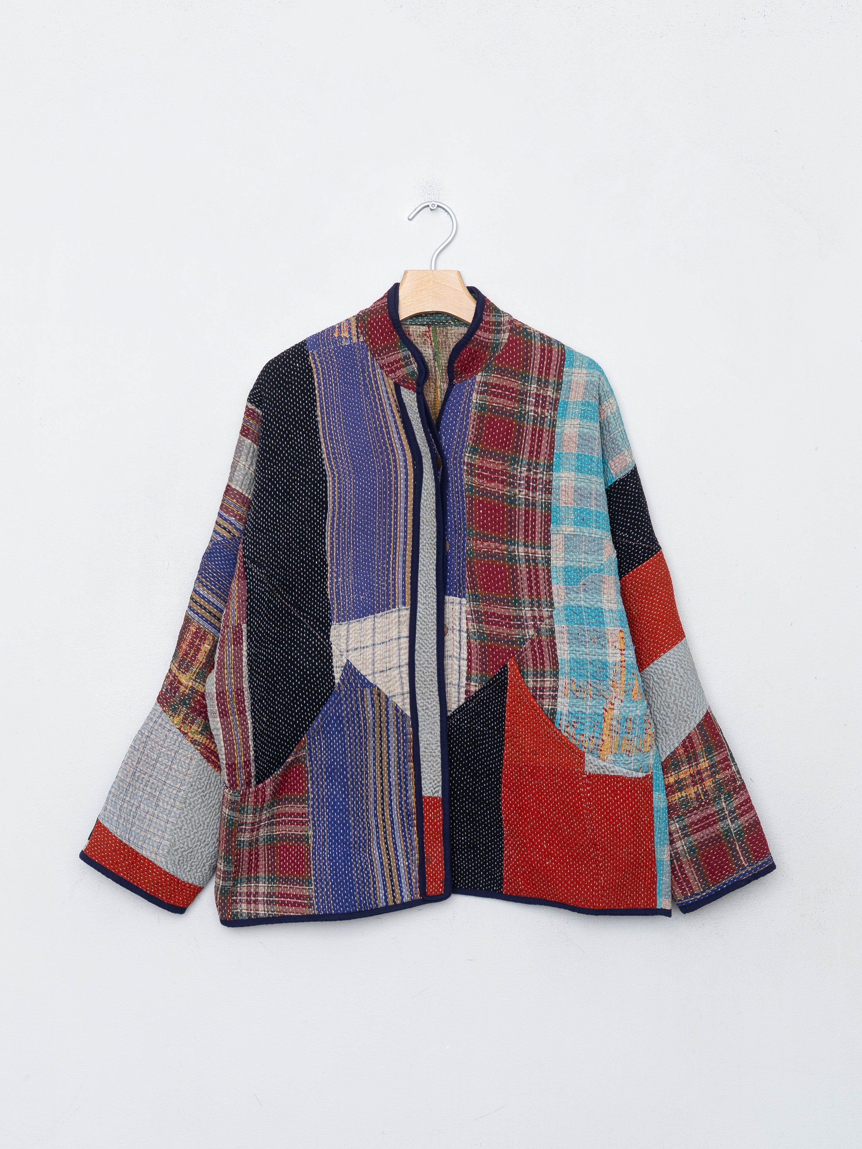 The Ladhiya Quilted Patchwork Kantha Jacket