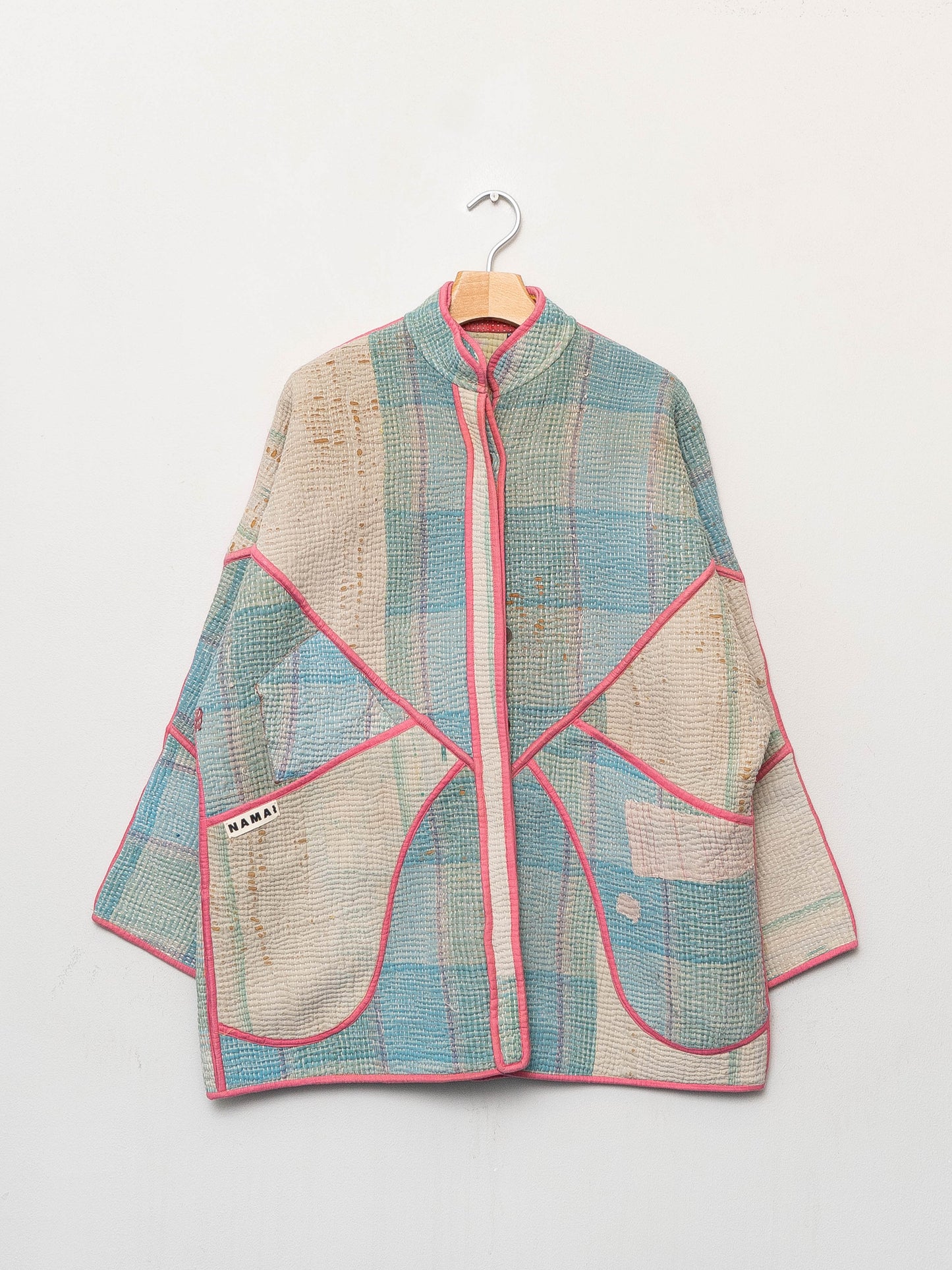 The Narmada Quilted Patchwork Kantha Jacket