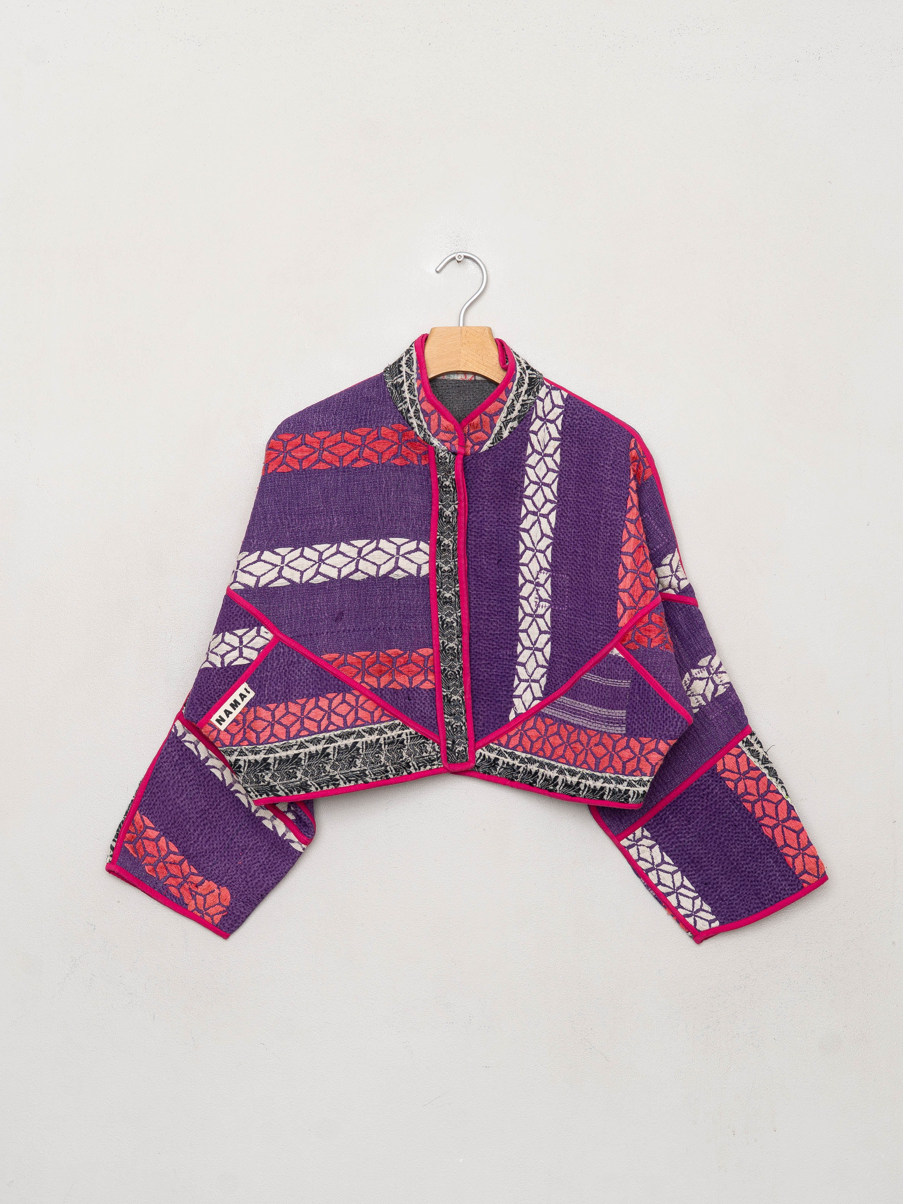 The Kaira Cropped Quilted Patchwork Kantha Jacket Wholesale