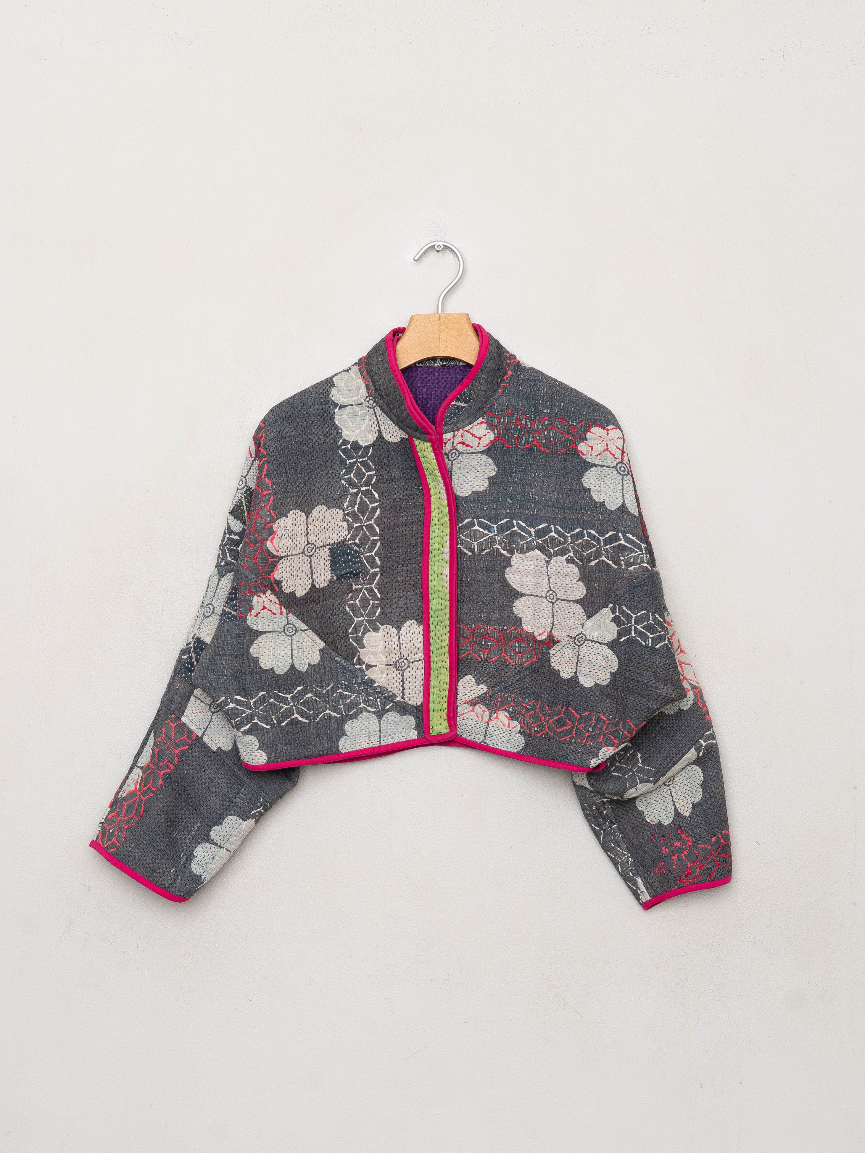 The Kaira Cropped Quilted Patchwork Kantha Jacket Wholesale