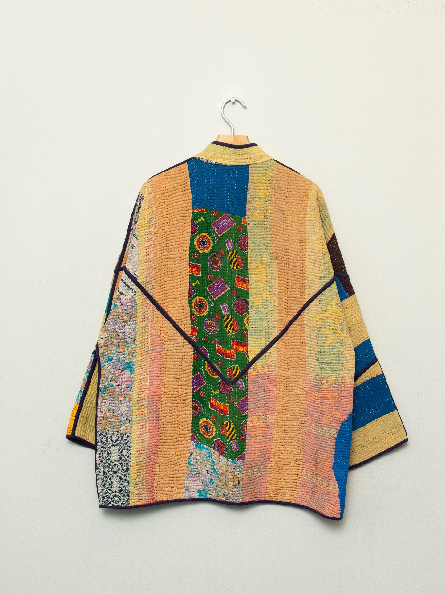 The Narmada Quilted Patchwork Kantha Jacket