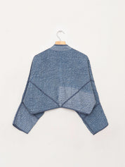 The Kaira Cropped Quilted Ralli Kantha Jacket