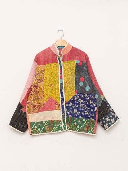 The Ladhiya Quilted Patchwork Kantha Jacket