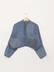 The Kaira Cropped Quilted Ralli Kantha Jacket