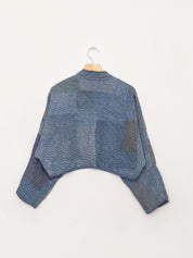 The Kaira Cropped Quilted Ralli Kantha Jacket