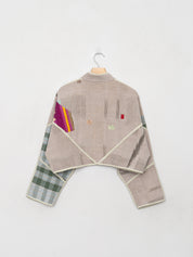 The Kaira Cropped Quilted Patchwork Kantha Jacket