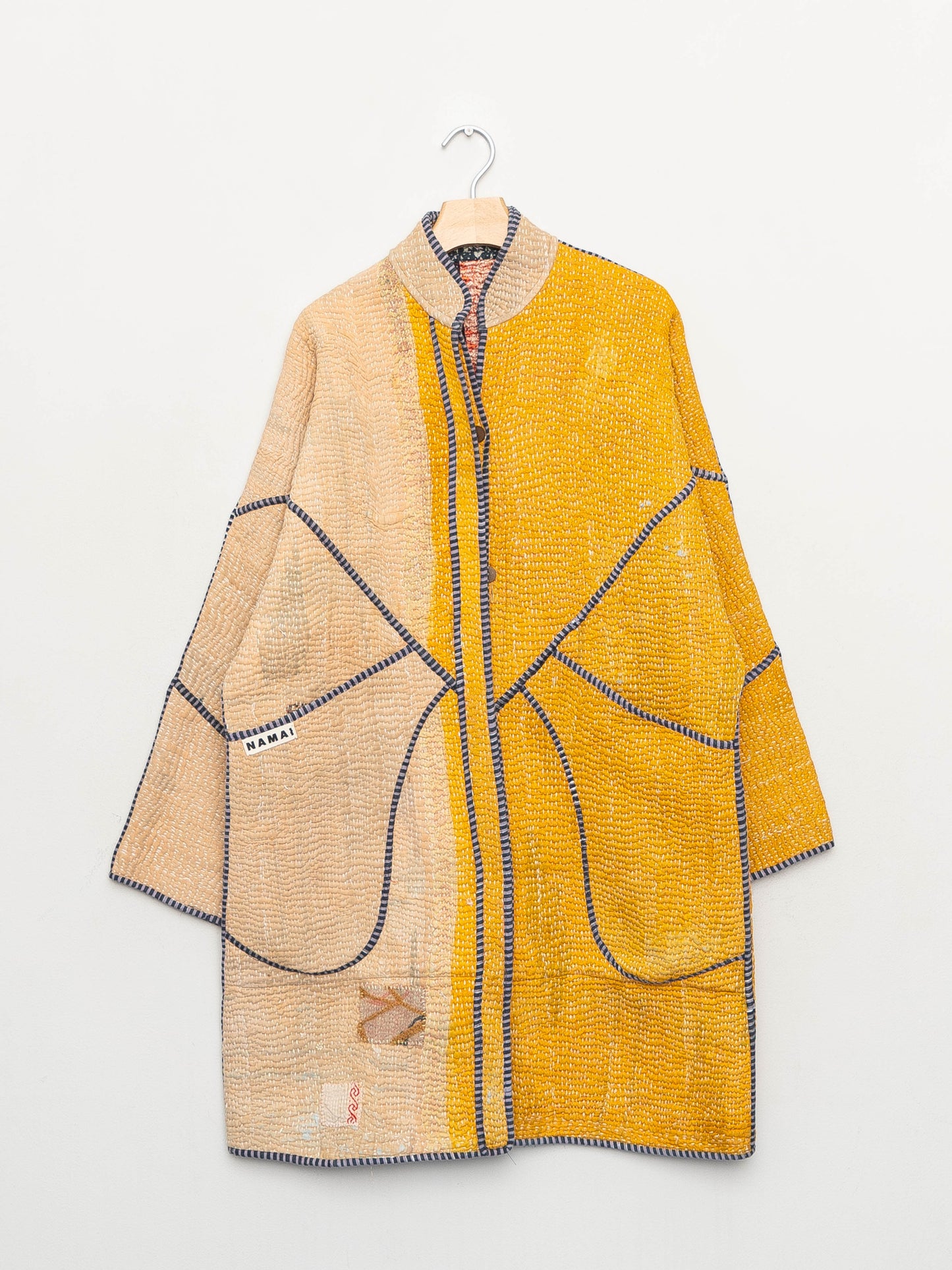 The Sai Quilted Patchwork Kantha Coat