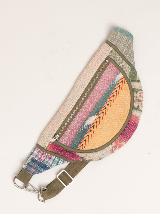 The Faiza Quilted Kantha Belt Bag