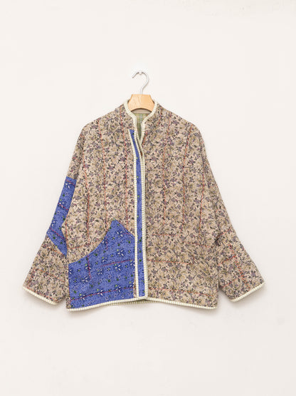The Ladhiya Quilted Patchwork Kantha Jacket