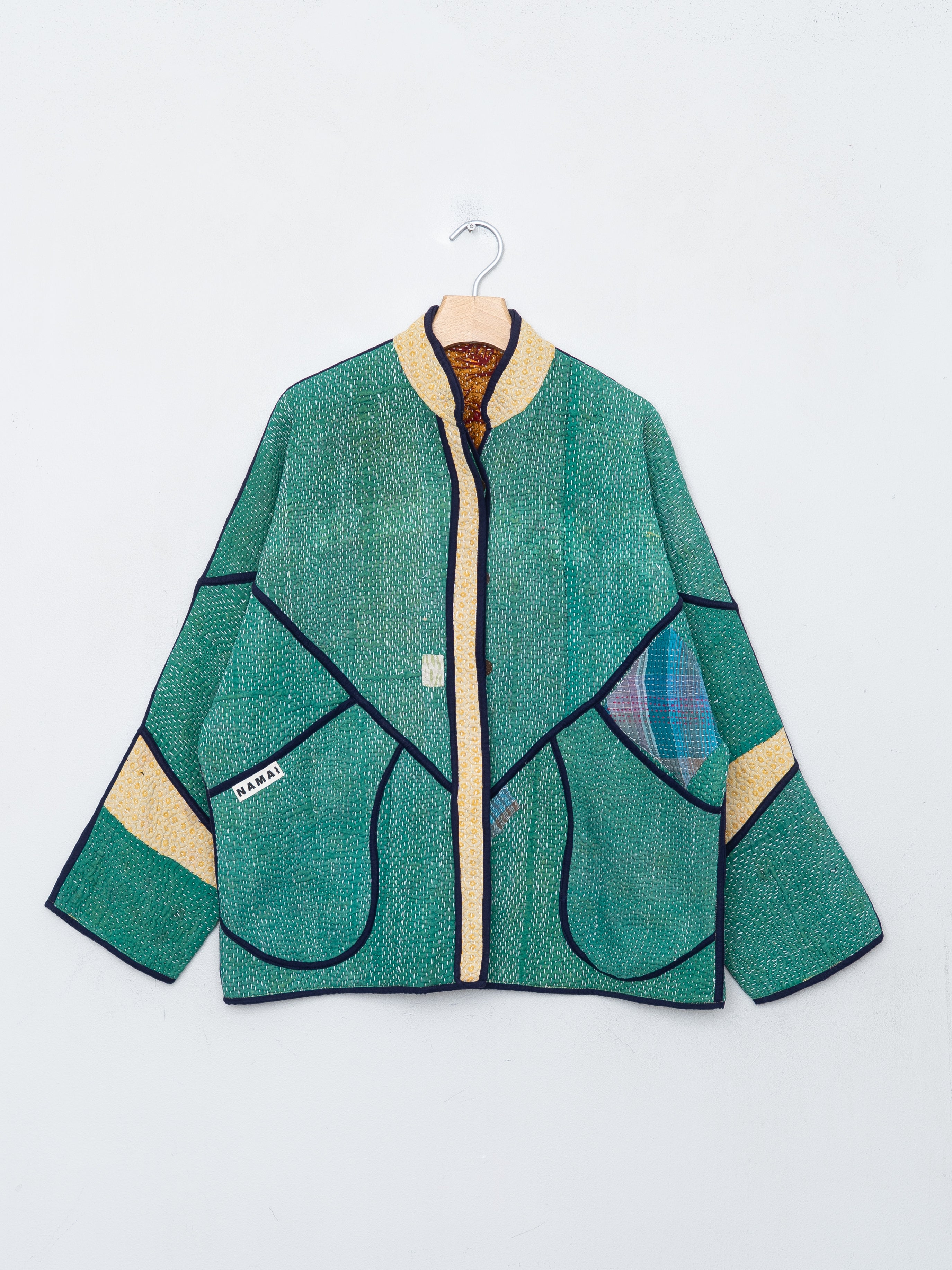 The Ladhiya Quilted Patchwork Kantha Jacket