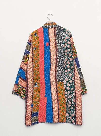 The Sai Quilted Patchwork Kantha Coat