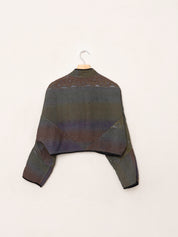 The Kaira Cropped Quilted Patchwork Kantha Jacket