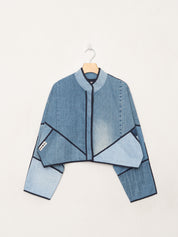 The Kaira Cropped Denim Jacket - Large