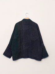 The Ladhiya Quilted Indigo Kantha Jacket