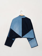 The Kaira Cropped Denim Jacket - Large - Wholesale