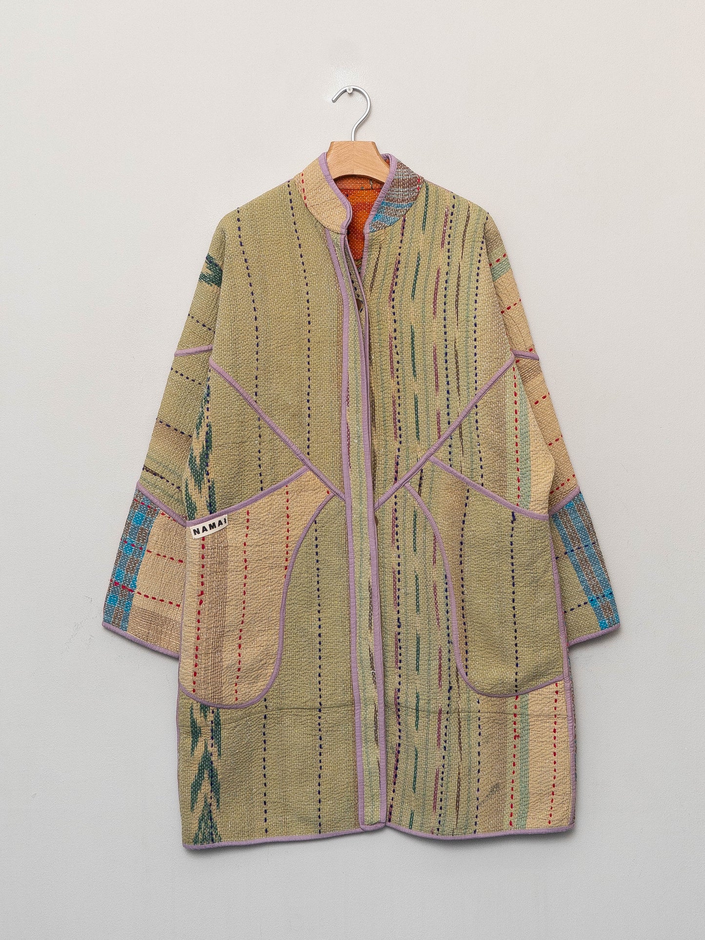 The Sai Quilted Patchwork Kantha Coat