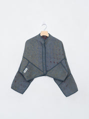 The Kaira Cropped Quilted Indigo Kantha Jacket