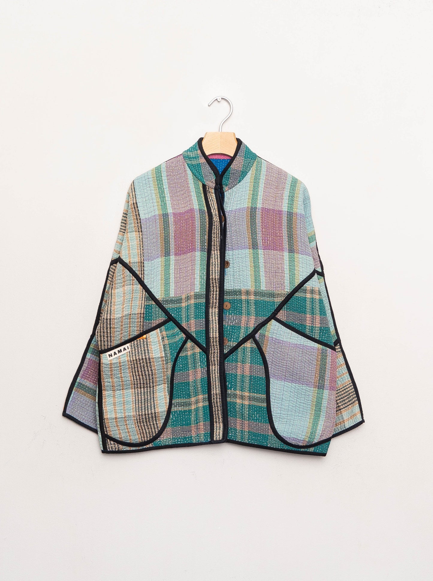 The Ladhiya Quilted Patchwork Kantha Jacket